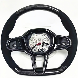 Para <span class=keywords><strong>BMW</strong></span> 3 4 5 6 7 Series X3 X4 <span class=keywords><strong>M3</strong></span> M4 <span class=keywords><strong>CS</strong></span> para gamuza medio volante fibra de carbono seca estilo F G cordón calentado - Product Image 4