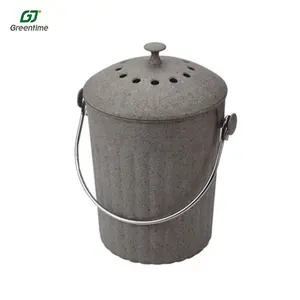 Worm Compost Counter Compost Bin Wholesale Ce Bamboo Fiber Eco Friendly Kitchen Counter Hungry Worm Garbage Recycle Compost Fertilizer Bin