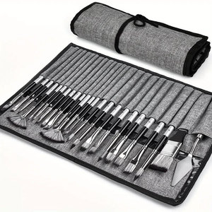 <span class=keywords><strong>Kit</strong></span> de 24 <span class=keywords><strong>pinceaux</strong></span> Bveiw Art en nylon avec manche en bois pour aquarelle, <span class=keywords><strong>acrylique</strong></span> et gouache, avec étui de rangement - Product Image 3