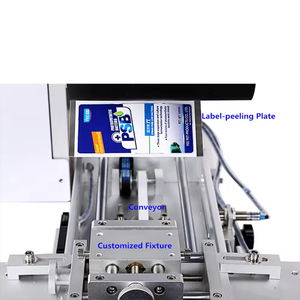Étiqueteuse semi-<span class=keywords><strong>automatique</strong></span> de dessus en aluminium en étain étiqueteuse à dessus plat en étain étiqueteuse de logo d'autocollant industriel d'<span class=keywords><strong>occasion</strong></span> - Product Image 3