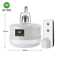 Ampoule d'urgence haute puissance 100W, lampe rechargeable, connectable directement, télécommande multi-vitesses