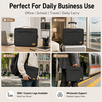 Housse pour ordinateur portable, fine, légère, avec poche pour poignée, pour ordinateur portable de 13,6 à 15,6 pouces, pour les voyages d'affaires et le bureau