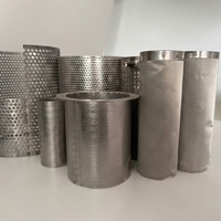 Panier cylindrique en maille métallique perforée SS316 professionnel, personnalisé, OEM, économique, avec cadre