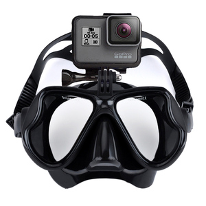 Máscara de <span class=keywords><strong>Buceo</strong></span> con Soporte para <span class=keywords><strong>GoPro</strong></span>, Cristal Templado Antivaho, Máscara de Snorkel a Prueba de Fugas - Product Image 1