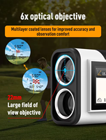 Télémètre laser de golf haute précision 600m, mesureur de distance extérieur, pour l'ingénierie et la chasse, batterie lithium rechargeable, 6X 905nm LCD