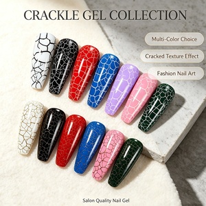 Gel à ongles craquelé 15 ml, étiquette privée OEM, texture effet craquelé automatique, gel UV LED pour salon, maison, manucure DIY, vente en gros - Product Image 1