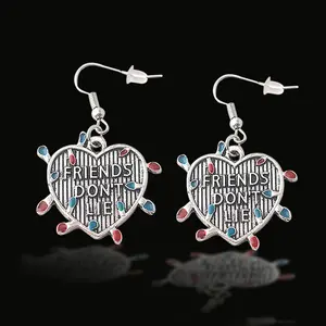 Anting-Anting Film Strange Things Klasik Friends Don Not Lie Letters Hadiah Terbaik Anting-Anting Cinta