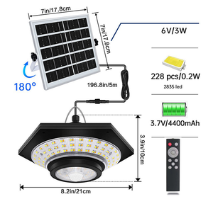 Nuovissima Lampada Solare a Sospensione per Interni ed Esterni, Luce LED Solare con Sensore di Movimento, 3 Modalità di Illuminazione con Telecomando - Product Image 2