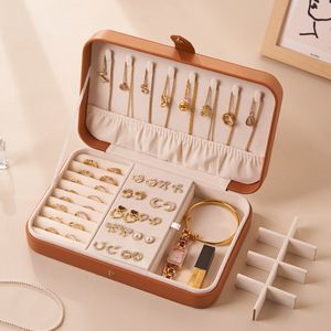 EVERWIN Boîte de rangement à <span class=keywords><strong>bijoux</strong></span> de <span class=keywords><strong>grande</strong></span> <span class=keywords><strong>capacité</strong></span>, haut de gamme, portable, pour colliers, boucles d'oreilles, bagues - Product Image 3
