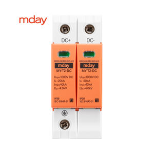 Mday <span class=keywords><strong>spd</strong></span> פופולרי חדש pv t2 מתח מגן מתח 1000v פרץ עצר 2 מוט 20ka parafoudre 20ka/40ka - Product Image 2
