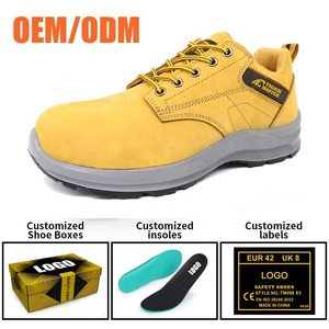 Tiger Master <span class=keywords><strong>Jaune</strong></span> Nubuck Cuir Anti-dérapant PU Semelle En Acier Embout Anti-Perforation Construction Travail Chaussures De Sécurité pour Hommes - Product Image 4