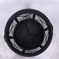 Panier de foyer moderne en acier avec poignées pour mobilier d'extérieur, jardin et terrasse, protection anti-étincelles