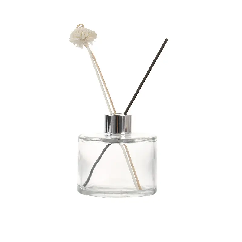 100Ml 150Ml 200Ml Lege Parfum Reed Aroma Diffuser Glazen Fles Thuis Geur Glazen Fles Met Deksel Ronde Aroma Glazen Fles