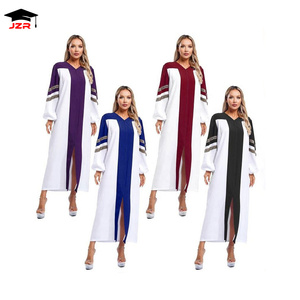 Túnicas Clásicas Unisex para Coro, Túnicas de Púlpito para Clérigos Adultos, Pastor, Iglesia, <span class=keywords><strong>Manga</strong></span> Larga, Bloques de Color, Túnica de Juez - Product Image 5