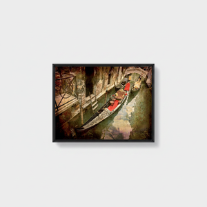 Venice Gondola Canvas Print: Elegant Italy View Wall Art,<b>BLACK</b> <b>FRAMED</b> CANVAS - Product Image 2