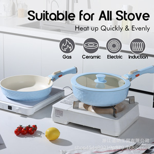 Donnor Detachable Handle <b>Cookware</b> <b>Set</b> Non Stick Multi Layer Bottom For <b>Induction</b> Cooking - Product Image 3