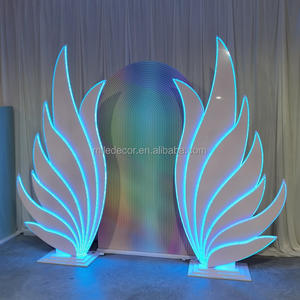 3D नक्काशी लक्जरी गोल्डन एक्रिलिक पृष्ठभूमि शादी मंच सजावट शाही पृष्ठभूमि - Product Image 3