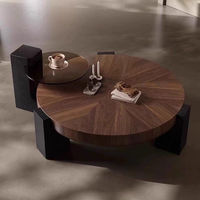 Table basse extensible en bois avec montage facile, design contemporain léger pour salon et salle à manger