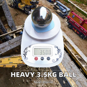 Bille en acier inoxydable poli <span class=keywords><strong>Trima</strong></span> 3,5 kg/3500 g HRC 62-66, norme d'essai d'impact élevé, bille de roulement solide 95 mm, expérimentale - Product Image 3