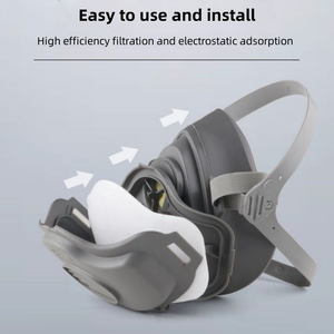 Masque anti-poussière certifié CE, fabriqué sur mesure, filtre 3200, respirant, pour l'exploitation minière du charbon, masque industriel anti-poussière, réutilisable. - Product Image 4