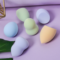 Éponge cosmétique faciale en gros Dongshen, logo personnalisé, sans latex, coupe diagonale, pour fond de teint liquide