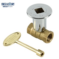 Vanne à boisseau manuelle BMAG DN15-DN25 1/2"-1" pour barbecue, foyer, friteuse à gaz, allume-feu avec raccord