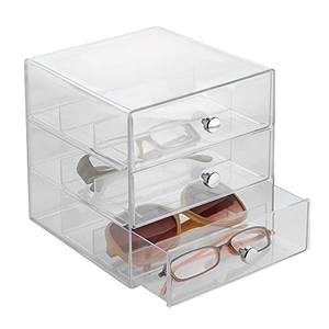 कस्टम आयताकार कॉस्मेटिक भंडारण बॉक्स धूल-प्रूफ पारदर्शी प्रदर्शन दराज भंडारण बॉक्स - Product Image 2