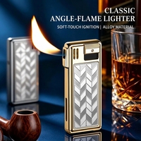 Briquet classique à flamme douce, allumage électronique, briquet de voyage d'extérieur, flamme réglable