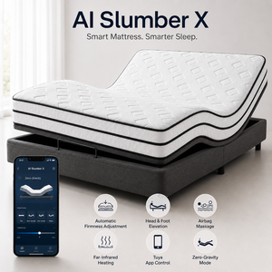 <span class=keywords><strong>Matelas</strong></span> intelligent réglable OEMODM AI avec massage par airbag, chauffage, base de lit électrique à gravité zéro, système de sommeil contrôlé par l'application Tuya - Product Image 4