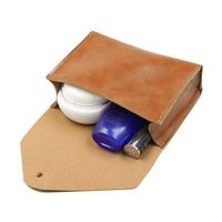 Pochette de rangement pliable en cuir PU pour documents, avec fermeture ouverte, idéale pour les voyages