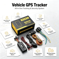 Localizador GPS para Vehículos TrackTok CY06 4G+2G con Monitor de Voz, Rastreo en Tiempo Real, Apagado Remoto del Motor, Alarma SOS, Localizador para Flotas de Autos y Camiones