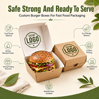 Caja de Embalaje para Hamburguesas, Estructura de Concha, Cartón Blanco Resistente a la Grasa, Paquete para Hamburguesas de Comida Rápida, Tamaño Personalizado, Suministro para Hamburgueserías