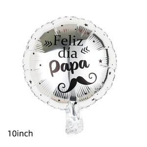 Nouveauté Ballon en aluminium rond de 10 pouces pour la fête des pères en espagnol Feliz Dia <span class=keywords><strong>Papa</strong></span> Globos - Product Image 3