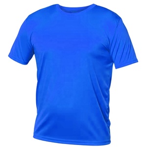 T-shirts pour hommes à coupe classique, col rond, uni, avec logo imprimé numériquement sur le devant, broderie 3D, manches courtes, séchage rapide, respirant - Product Image 1
