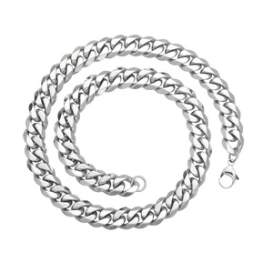 Chaîne cubaine à six pans de 12 mm, style Hip Hop, en acier inoxydable plaqué sous vide, avec fermoir mousqueton, large, Tanjing - Product Image 5