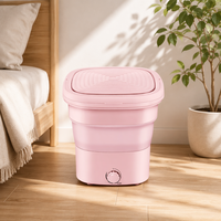 Mini-lave-linge électrique portable à cuve unique, petite machine à laver de voyage pour sous-vêtements et chaussettes