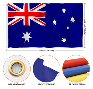 Bandera Australiana de Poliéster Impermeable de 3x5 Pies para Exhibición en Exteriores, Impresa por una Cara, Bandera Personalizada para Agencias de <span class=keywords><strong>Viajes</strong></span> - Product Image 2