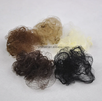 50 pièces ordre d'échantillon cinq couleurs filets à cheveux en Nylon noir marron couleur café Invisible doux lignes élastiques filet à cheveux