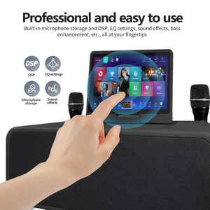 Máquina de Karaoke Profesional con Pantalla Inteligente y Pantalla Táctil de Cine en Casa para Control por Voz V5.3, 2 Micrófonos - Product Image 3