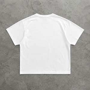 T-shirts unisexes OEM à personnaliser, manches courtes, en coton tricoté, coupe oversize, sans impression, style Ringer personnalisé - Product Image 2