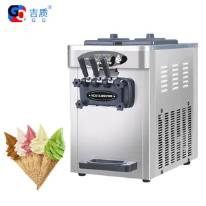 GQ-618SCTB ticari masa en İyi kalite paslanmaz çelik yoğurt üç tatlar ucuz yumuşak hizmet dondurma makinesi