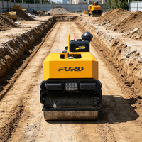 Rouleau compresseur vibrant électrique à double tambour, autoporté, pour un fonctionnement fluide, avec pièces détachées, pour le compactage de la terre, prix