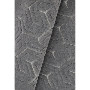 Alfombra de baño y tapete Frelna gris oscuro de 60x100cm, de algodón jacquard, premium, suave, altamente absorbente, lavable, hecho en Turquía. - Product Image 3