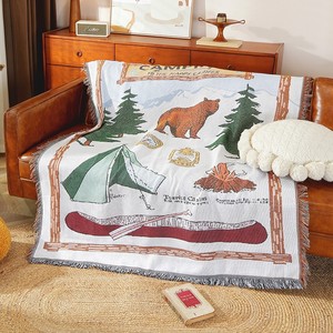 ผ้าคลุมโซฟาอเนกประสงค์สไตล์อเมริกันผ้าห่มสำหรับตั้งแคมป์ผ้าห่มตกแต่งห้องนั่งเล่นผ้าห่มพักผ่อน - Product Image 3