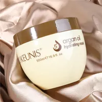 Masque capillaire réparateur profond à base de protéines de soie et d'huiles naturelles d'argan et de coco du Maroc, formule OEM pour cheveux secs et abîmés