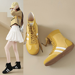 Baskets montantes de boxe tendance pour femme Dexun 2026 : Bottes plates, légères et confortables style <span class=keywords><strong>Dr</strong></span>. <span class=keywords><strong>Martens</strong></span> - Product Image 3