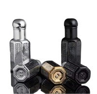 Bouteille de parfum octogonale arabe Atar/bouteille d'huile essentielle huile essentielle cosmétique verre sérigraphie bouchon à vis personnalisé GRACE