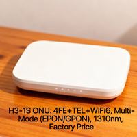 WIFI6 ONU H3-1S AX1800 4 antennes 2.4G+5G 4GE+2USB XPON ONT pour équipement de fibre optique SC 12V CATV Utilisé