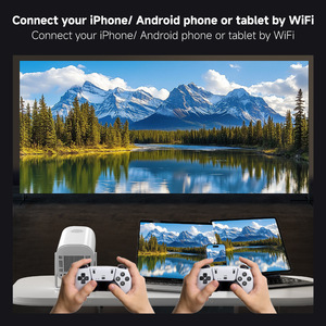 Nuovo P30plus Mini proiettore Smart Console per videogiochi 4K <span class=keywords><strong>Android</strong></span> 11 WiFi 6 Dual <span class=keywords><strong>gamepad</strong></span> per esterni proiettore per videogiochi - Product Image 3