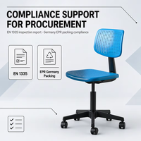 Usine en gros 2024 rotatif levage maison ordinateur chaise étudiant dortoir PP plastique chaise de bureau